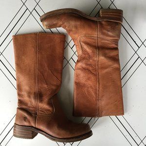 Burnt Siena Mid-length Frye Boots